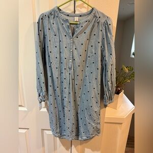 Old Navy Blue and Black Bishop Sleeve Dress